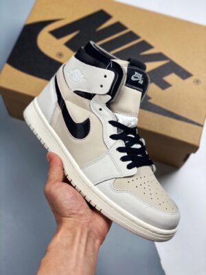 AJ Jordan 1 High Zoom CMFT White/Black-Light Orewood Brown CT0979-100