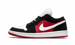 AJ JORDAN 1 LOW BLACK WHITE GYM RED