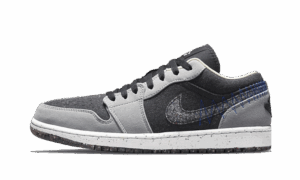 AJ JORDAN 1 LOW CRATER BLACK GREY