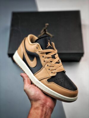 AJ Jordan 1 Low Desert/Black-Sail DV0774-201