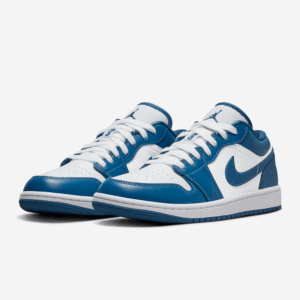 AJ Jordan 1 Low White/Dark Marina Blue DC0774-114