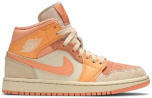 AJ Jordan 1 Mid Apricot DH4270-800 Men size 7 - 11 US, Women size 5.5 - 10 US