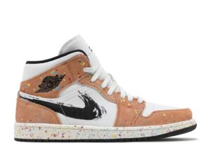 AJ Jordan 1 Mid SE 'Brushstroke Paint Splatter' Revered Footwear
