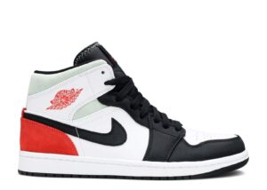 AJ Jordan 1 Mid SE 'Red Black Toe' Revered Footwear