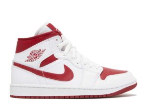 AJ Jordan 1 Mid 'White Pomegranate' Everlasting Sneaker