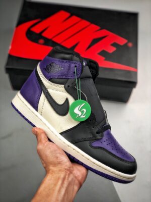 AJ Jordan 1 Retro High Court Purple/Sail-Black 555088-501