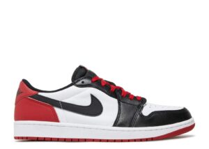AJ Jordan 1 Retro Low OG Black Toe Everlasting Sneaker