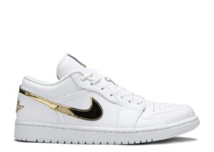 AJ Jordan 1 Retro Low 'White Metallic Gold' Revered Footwear