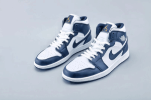 AJ Jordan 1 Retro "Mid" Blue Men's Shoes