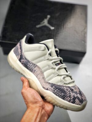 AJ Jordan 11 Low SE "Snakeskin" Light Bone/University Red-Sail-Black CD6846-002