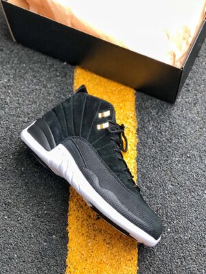 AJ Jordan 12 Reverse Taxi Black/White-Taxi 130690-017
