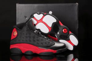 AJ Jordan 13 Black Red Mesh Men's Shoes