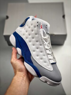 AJ Jordan 13 White/Fire Red-French Blue-Light Steel Grey 414571-164