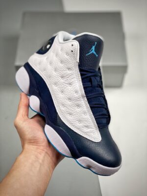 AJ Jordan 13 White/Obsidian-Dark Powder Blue 414571-144