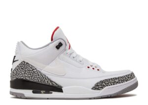 AJ Jordan 3 Retro JTH NRG 'White Cement' Unfading Sneaker