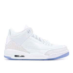 AJ Jordan 3 Retro 'Triple White' Unfading Sneaker