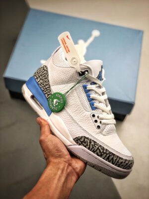 AJ Jordan 3 UNC White/Valor Blue-Tech Grey CT8532-104