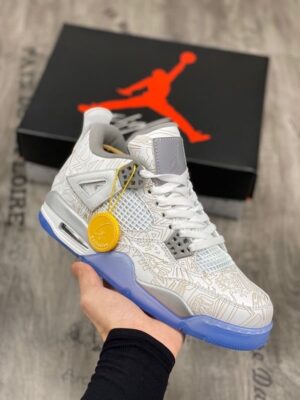 AJ Jordan 4 Laser White/Chrome-Metallic Silver 705333-105