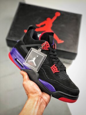 AJ Jordan 4 NRG 'Raptors' Black/University Red-Court Purple AQ3816-056