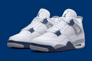 AJ Jordan 4 Retro White Midnight Navy
