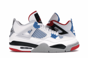 AJ Jordan 4 What The White Fire Red Tech Grey Military Blue CI1184-146 Men size 7 - 11 us
