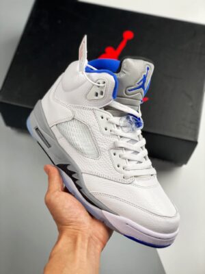 AJ Jordan 5 Stealth 2.0 White/Stealth-Black-Hyper Royal DD0587-140
