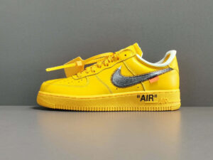 Nike AJ Force 1 Low OFF-WHITE University Gold Metallic Silver