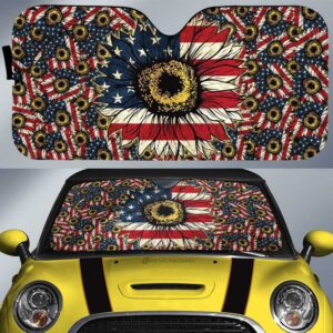 American Sunflower All Over Print Car Sunshade