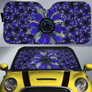 Blue Sunflower All Over Print Car Sunshade